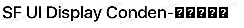 SF UI Display Conden字体转换